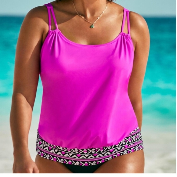Swimsuits For All Pink One Piece Swimwear - Picture 1 of 1